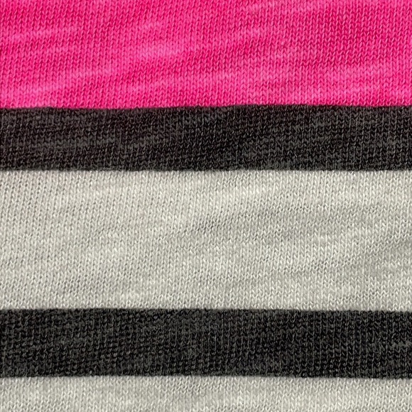J. Crew M Top Pink and Black Stripes - Picture 6 of 9